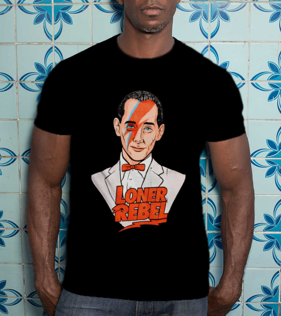 Pee Wee Herman David Bowie Aladdin Sane Loner Rebel Mashup Pop Culture T-Shirt