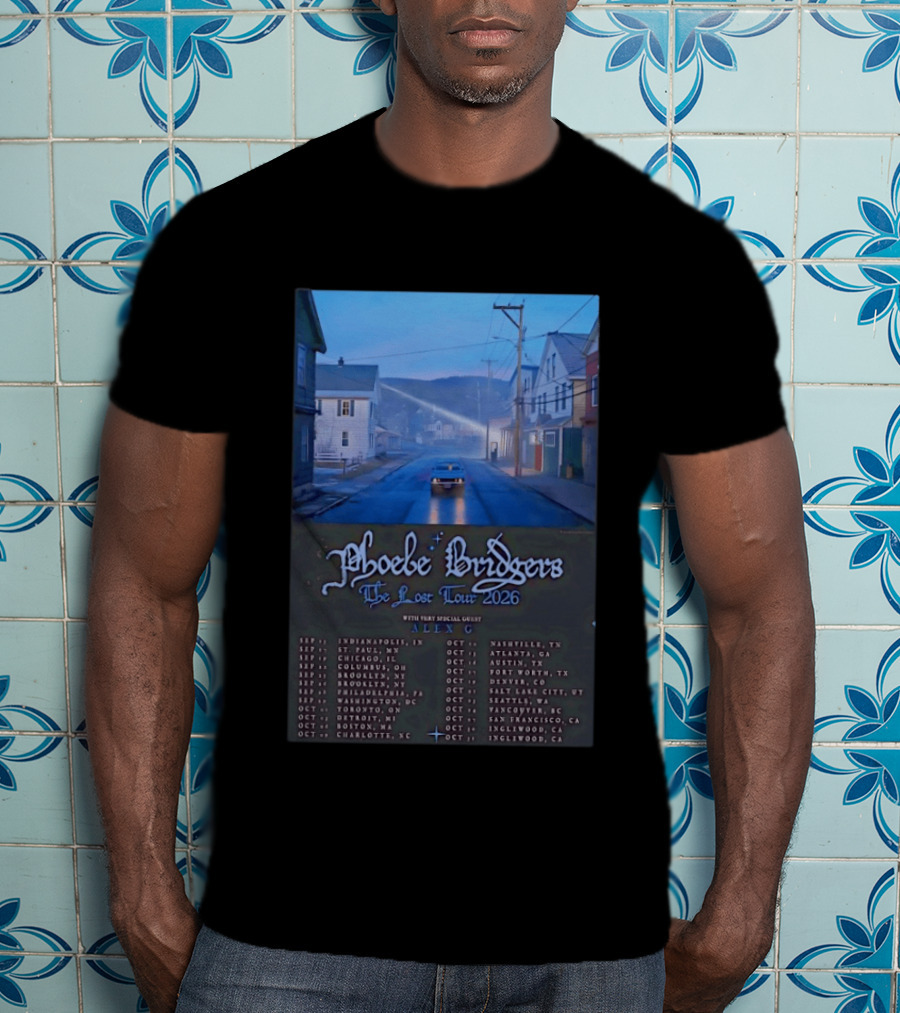Phoebe Bridgers The Lost Tour 2026 With Alex G Concert Dates And Locations Indianapolis To Inglewood T-Shirt
