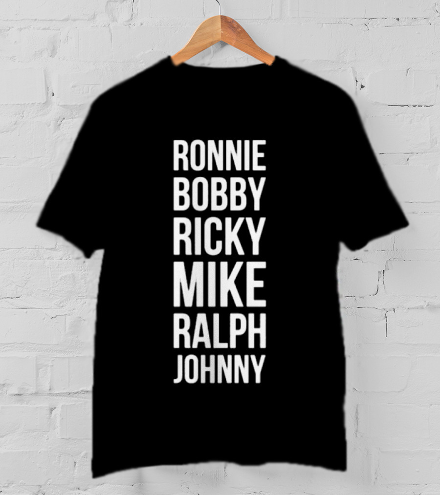 Ronnie Bobby Ricky Mike Ralph And Johnny New Edition Members Retro 80s HIP HOP Streetwear T-Shirt