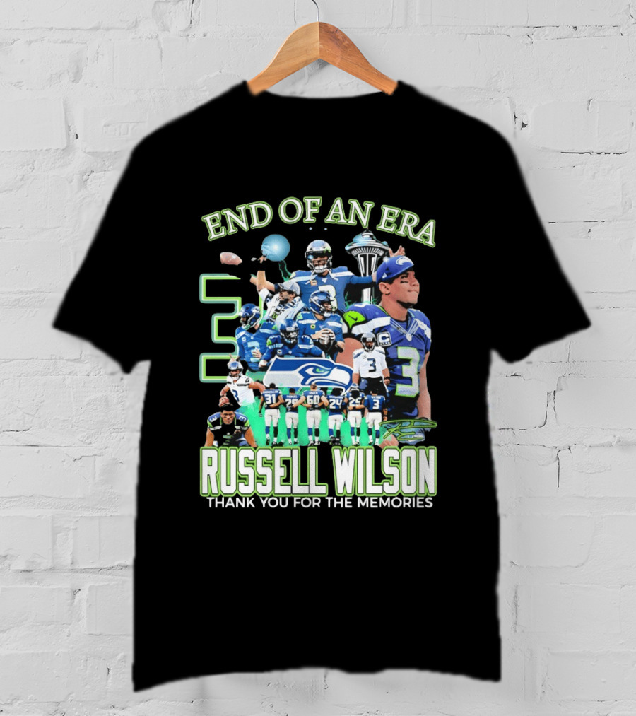 Russell Wilson Seattle Seahawks End Of An Era Thank You For The Memories T-Shirt