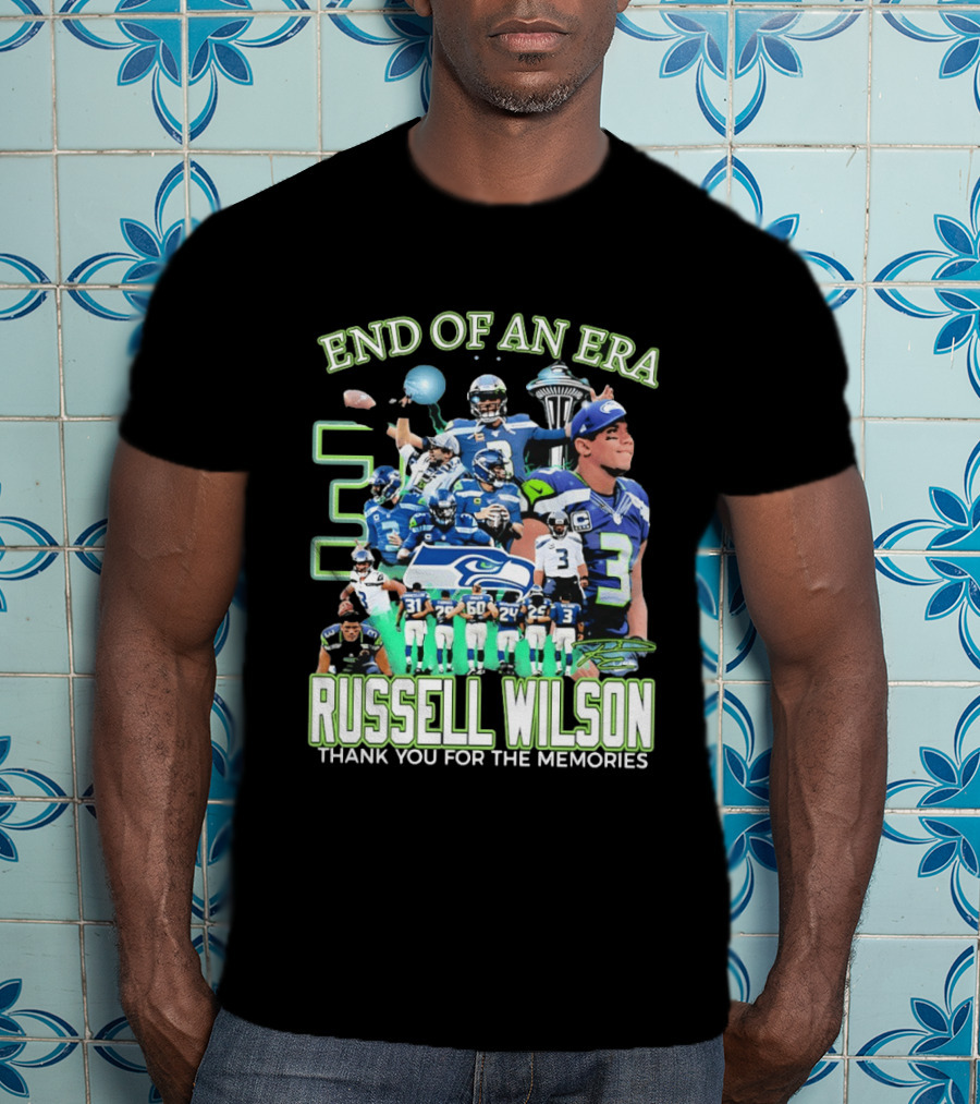 Russell Wilson Seattle Seahawks End Of An Era Thank You For The Memories T-Shirt