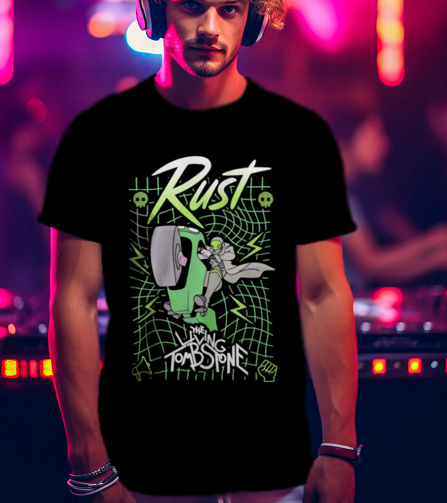 Rust The Living Tombstone Motorbike Adventure With Futuristic Neon T-Shirt