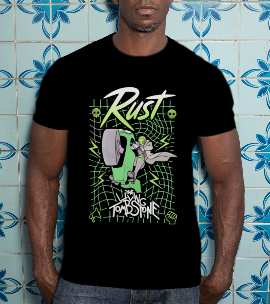 Rust The Living Tombstone Motorbike Adventure With Futuristic Neon T-Shirt