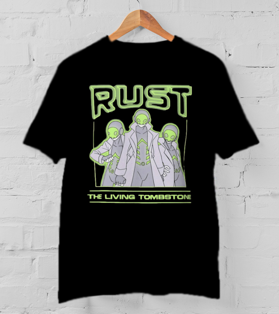 Rust The Living Tombstone Futuristic Sci Fi Characters Music Band T-Shirt