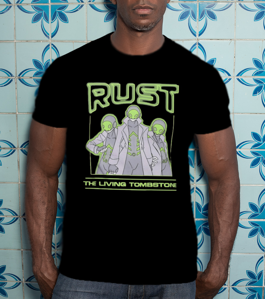 Rust The Living Tombstone Futuristic Sci Fi Characters Music Band T-Shirt