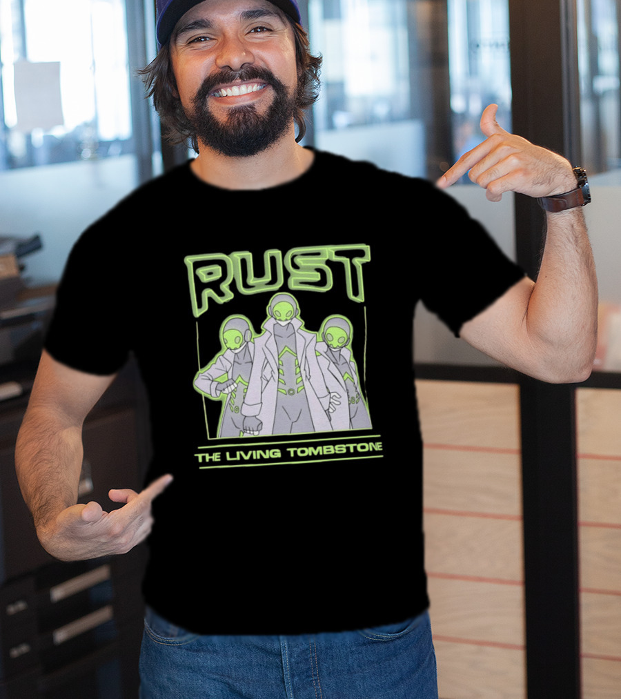 Rust The Living Tombstone Futuristic Sci Fi Characters Music Band T-Shirt