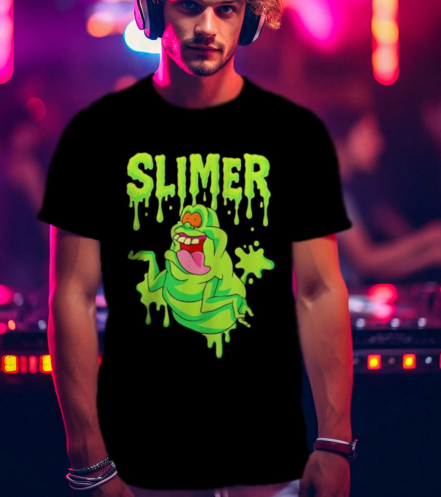 Ghostbusters Slimer Green Ectoplasm Dripping Slime T-Shirt