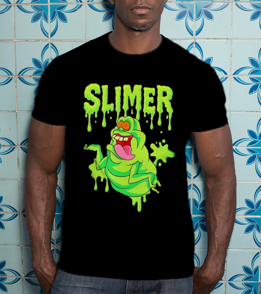 Ghostbusters Slimer Green Ectoplasm Dripping Slime T-Shirt
