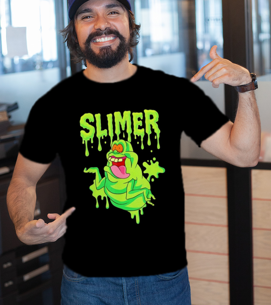 Ghostbusters Slimer Green Ectoplasm Dripping Slime T-Shirt
