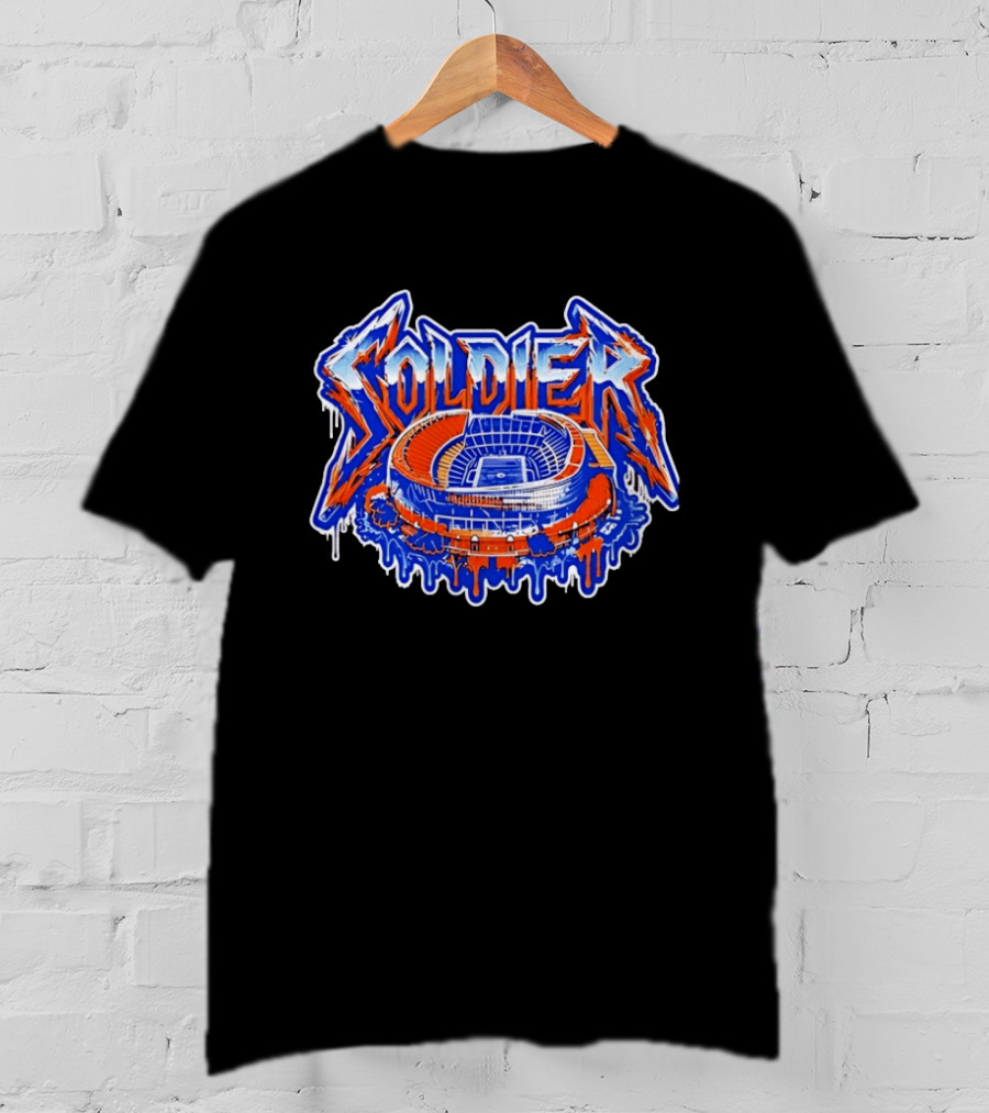 Chicago Bears Soldier Field Stadium Metal Font Drip Team Sports T-Shirt
