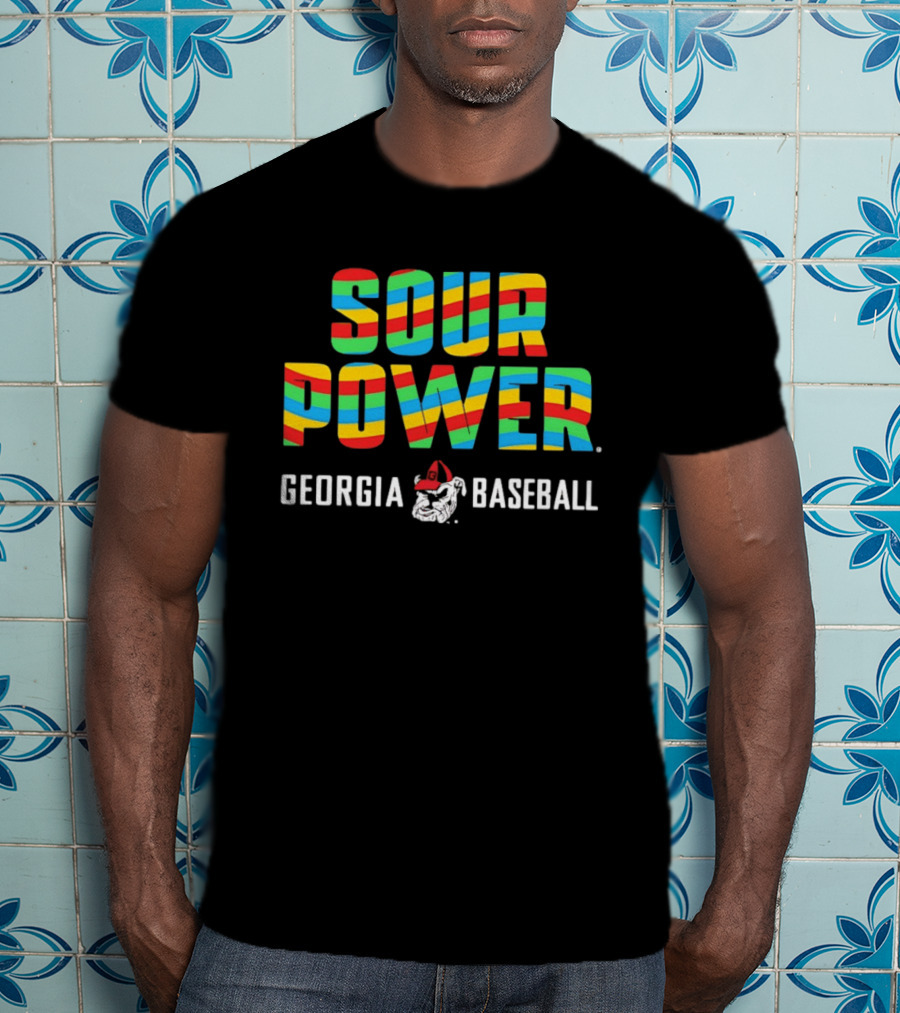 Sour Power Georgia Baseball Bulldog Candy T-Shirt