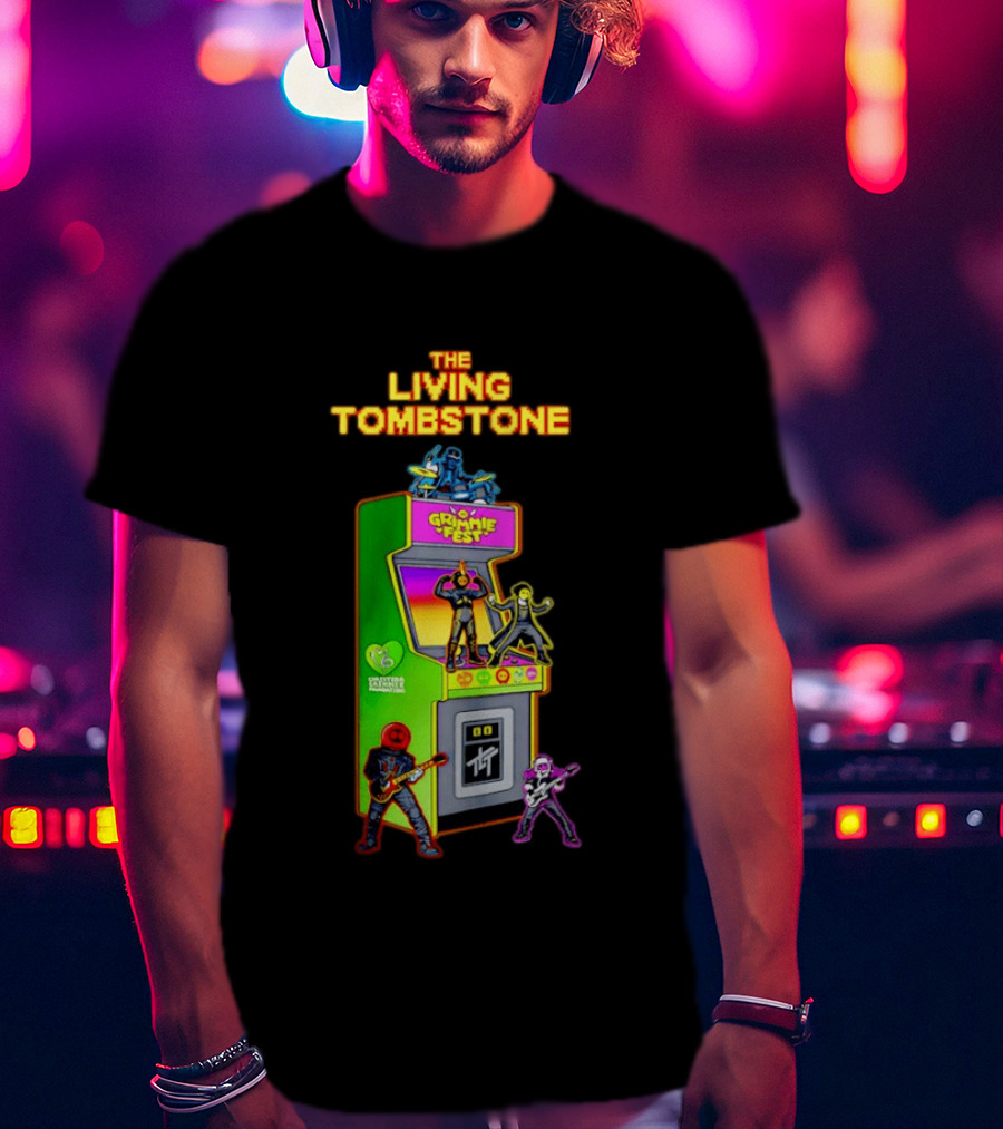 The Living Tombstone Grimmie Fest Christina Grimmie Foundation Arcade Cabinet T-Shirt