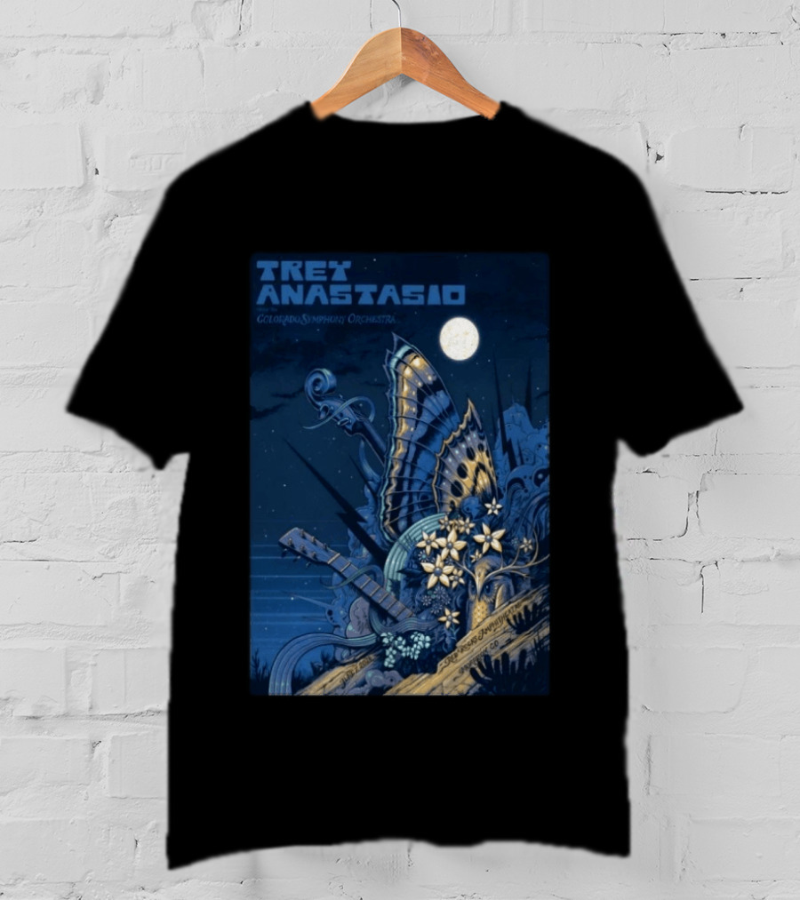 Trey Anastasio Colorado Symphony Orchestra Red Rocks Amphitheatre Moonlit Performance June 7 2026 T-Shirt