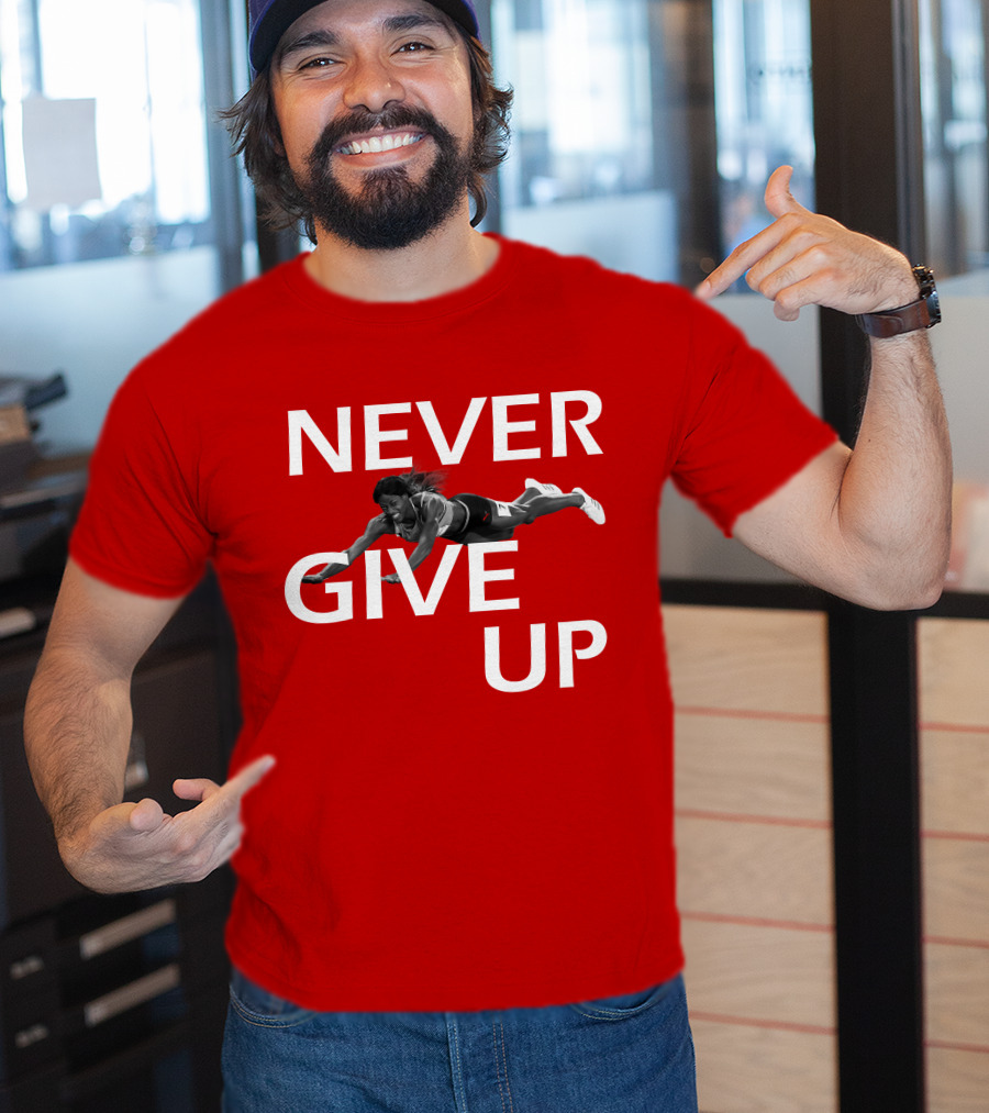 NEVER GIVE UP Shaunae Miller Jump Drive Determination T-Shirt