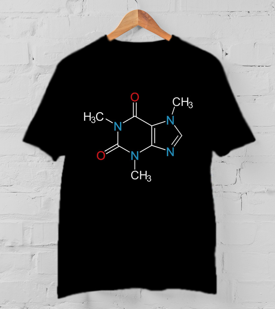 Caffeine Molecule Chemistry Coffee Formula T-Shirt