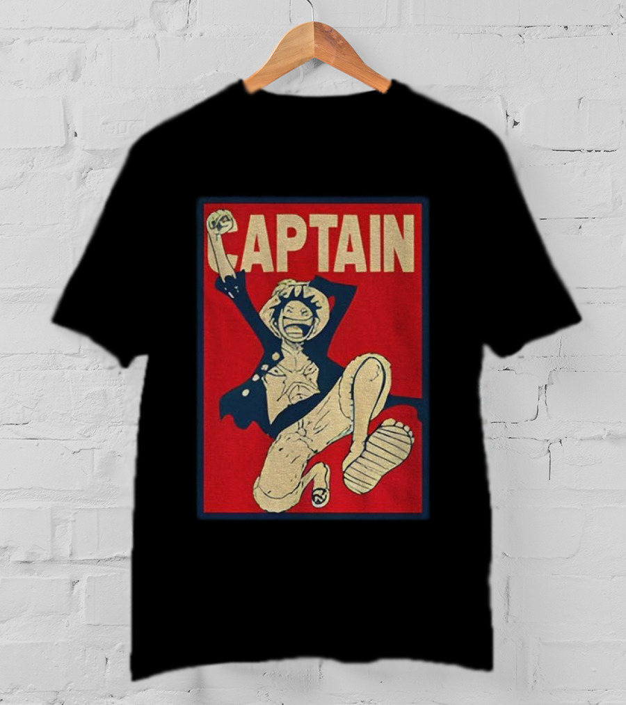 Captain Monkey D Luffy Anime Fan Favorite Adventure Series Hero Design T-Shirt