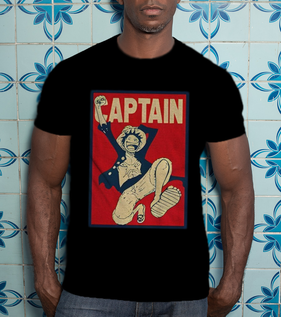Captain Monkey D Luffy Anime Fan Favorite Adventure Series Hero Design T-Shirt