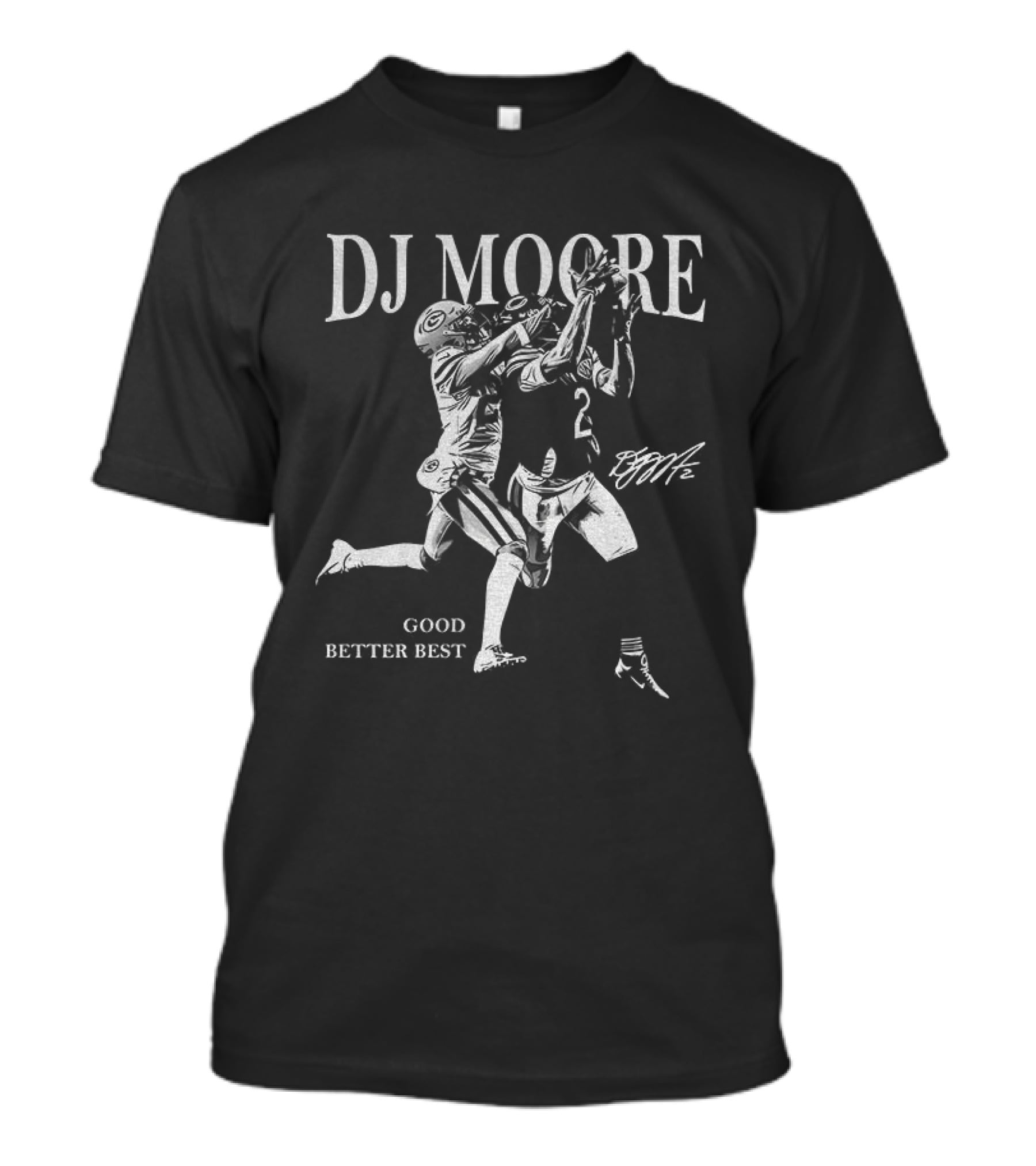 DJ Moore Chicago Good Better Best Retro Signature Football T-Shirt