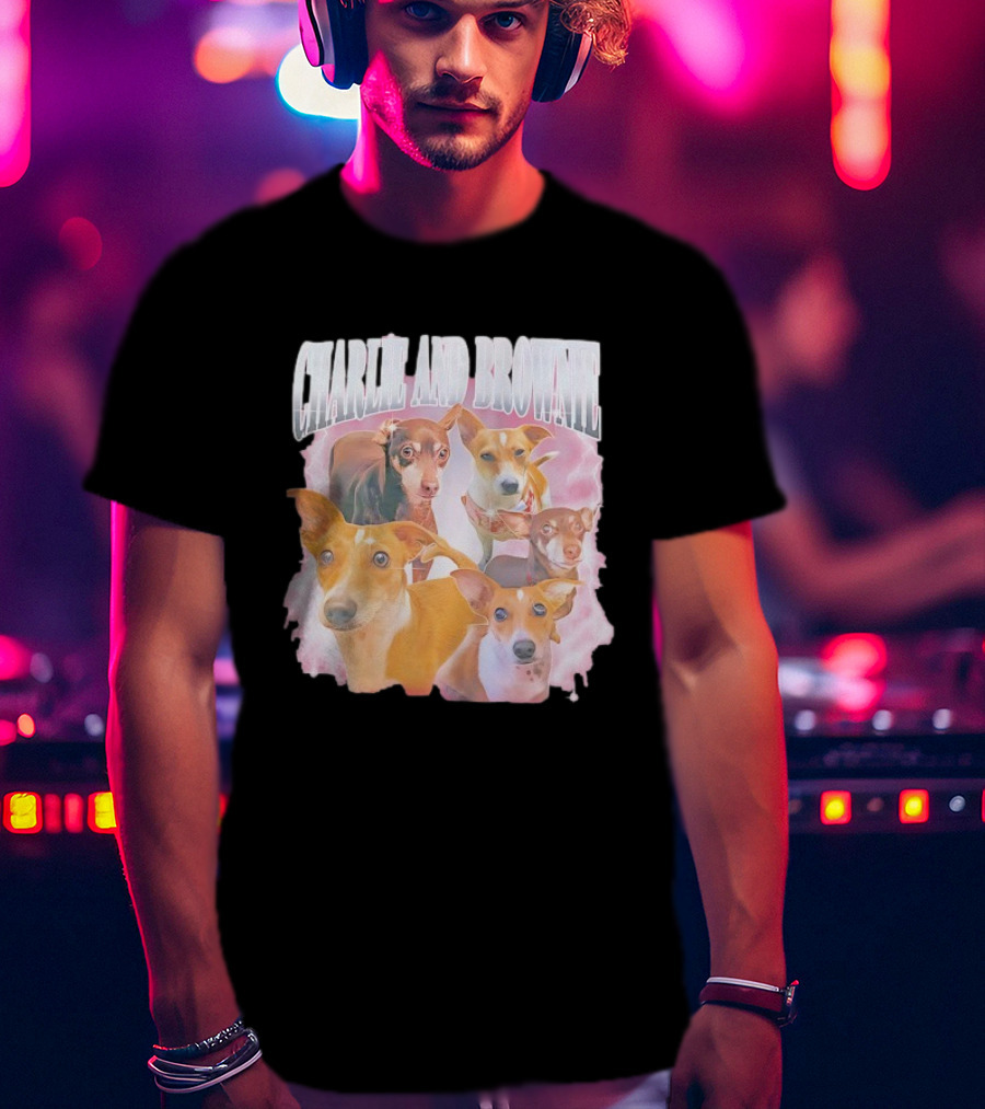 Charlie And Brownie Cute Dog Compilation T-Shirt