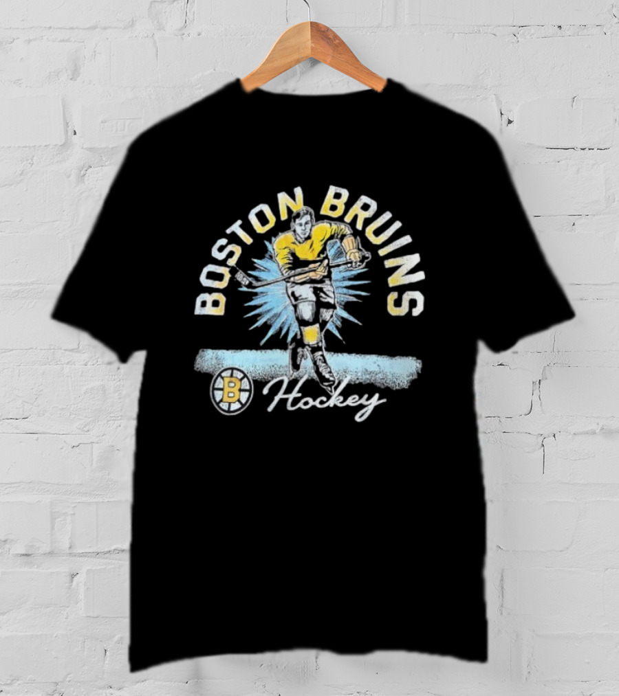 Boston Bruins Hockey NHL Vintage Retro Player Graphic T-Shirt