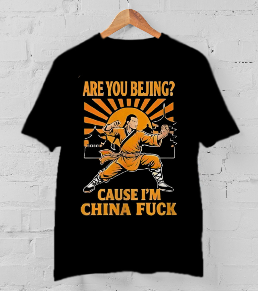 China Kung Fu Humor Are You Beijing Cause I'm China Martial Arts Joke T-Shirt