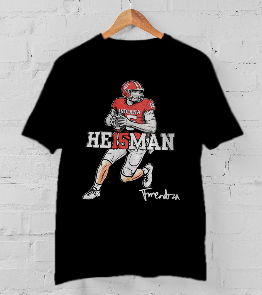 Indiana Hoosiers He15man Football Signature Player Sketch T-Shirt