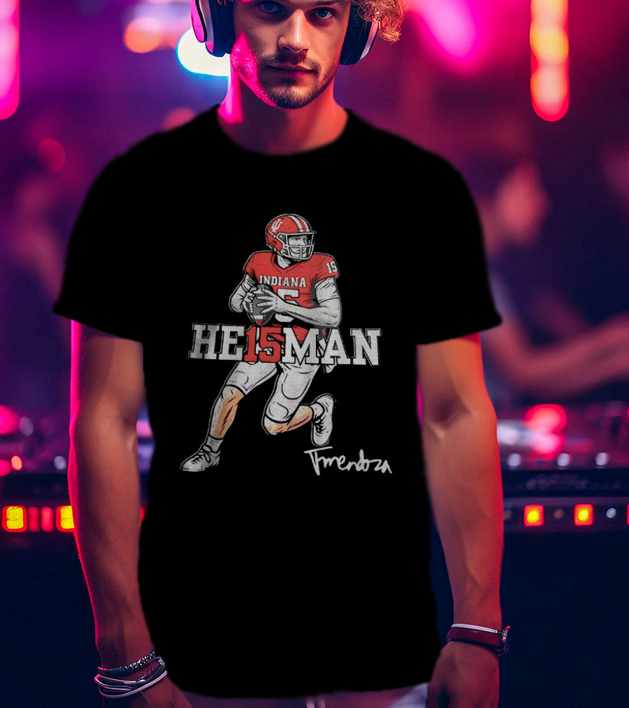 Indiana Hoosiers He15man Football Signature Player Sketch T-Shirt