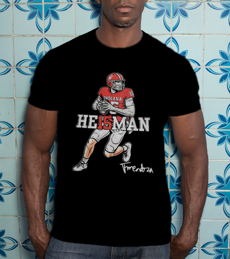 Indiana Hoosiers He15man Football Signature Player Sketch T-Shirt