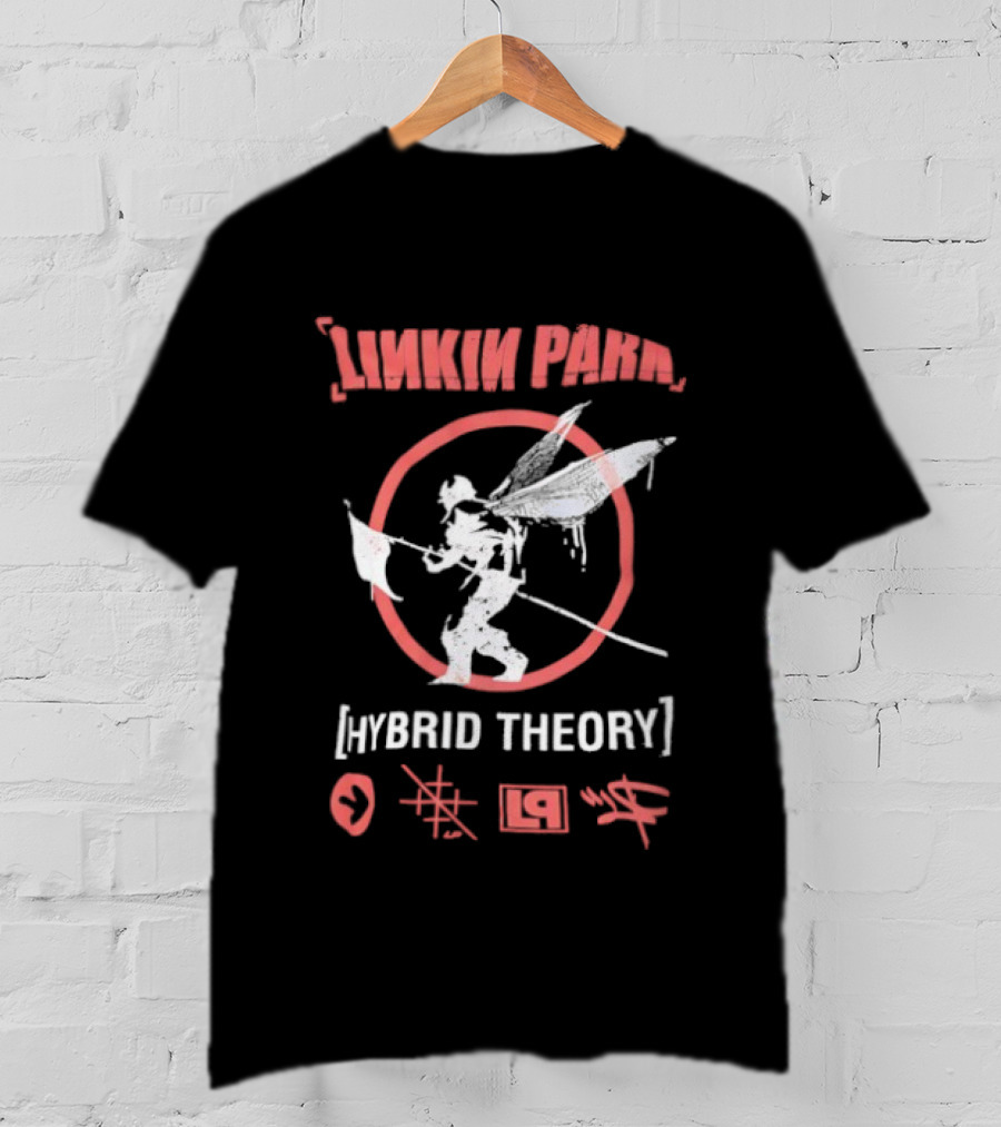 Linkin Park Hybrid Theory Soldier Icon Red Circle Japanese Text Elements T-Shirt