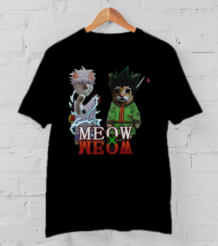 MeowxMeow HxH GonxKillua Cat Anime Parody T-Shirt