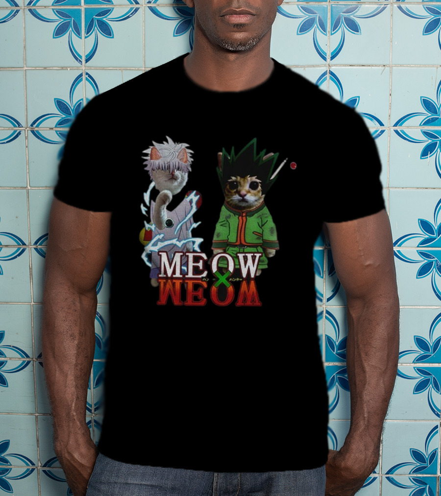 MeowxMeow HxH GonxKillua Cat Anime Parody T-Shirt