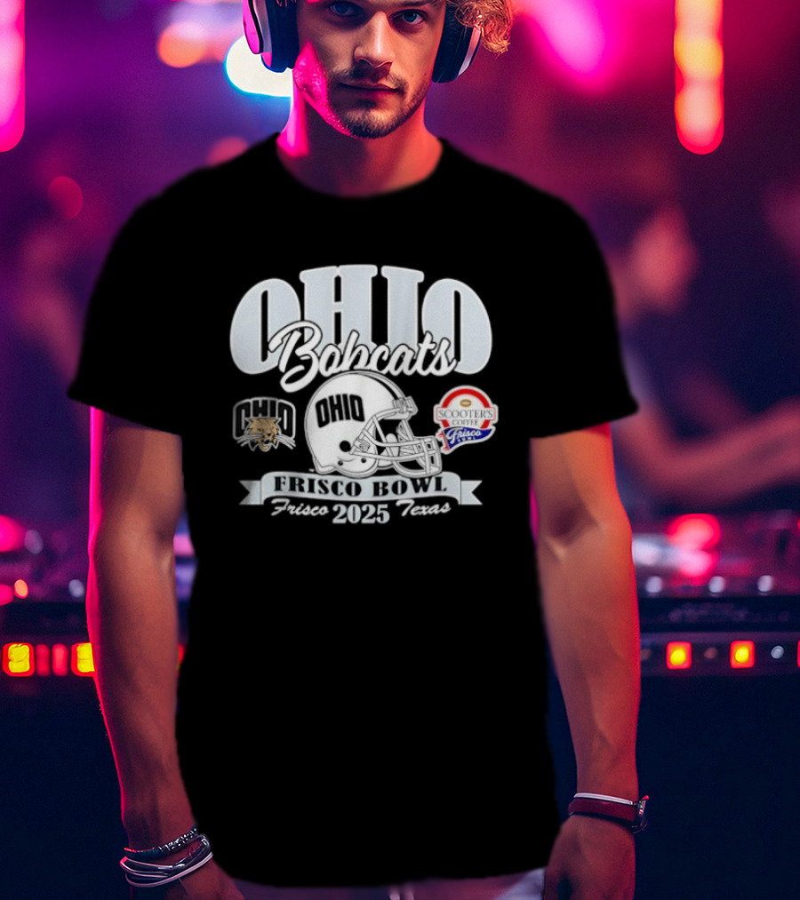 Ohio Bobcats Frisco Bowl 2025 Helmet Theme T-Shirt