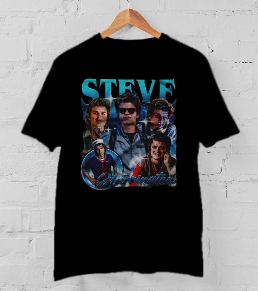Steve Harrington Vintage Bootleg TV Series Collage T-Shirt