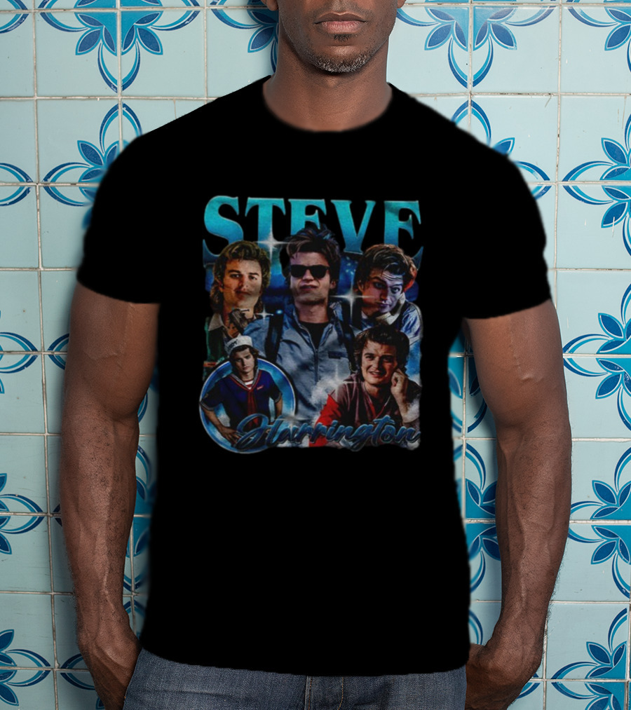 Steve Harrington Vintage Bootleg TV Series Collage T-Shirt