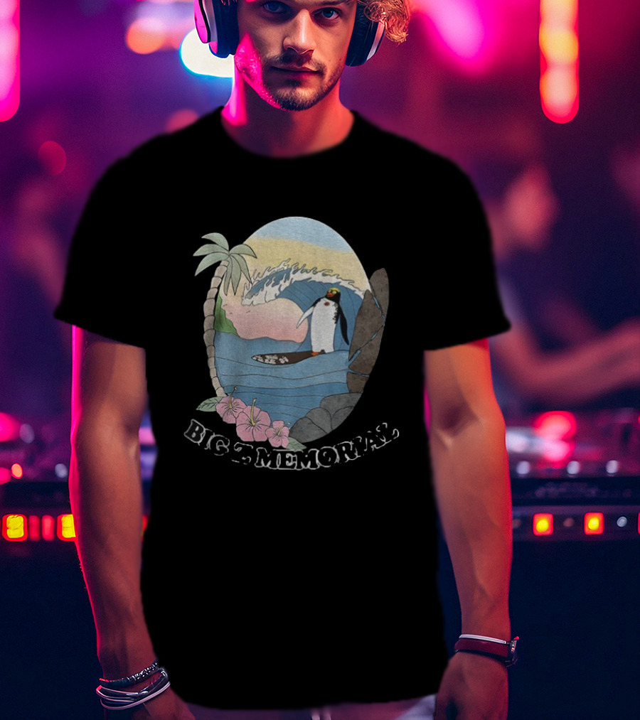 Big Z Memorial Surf's Up Penguin Wave Adventure T-Shirt