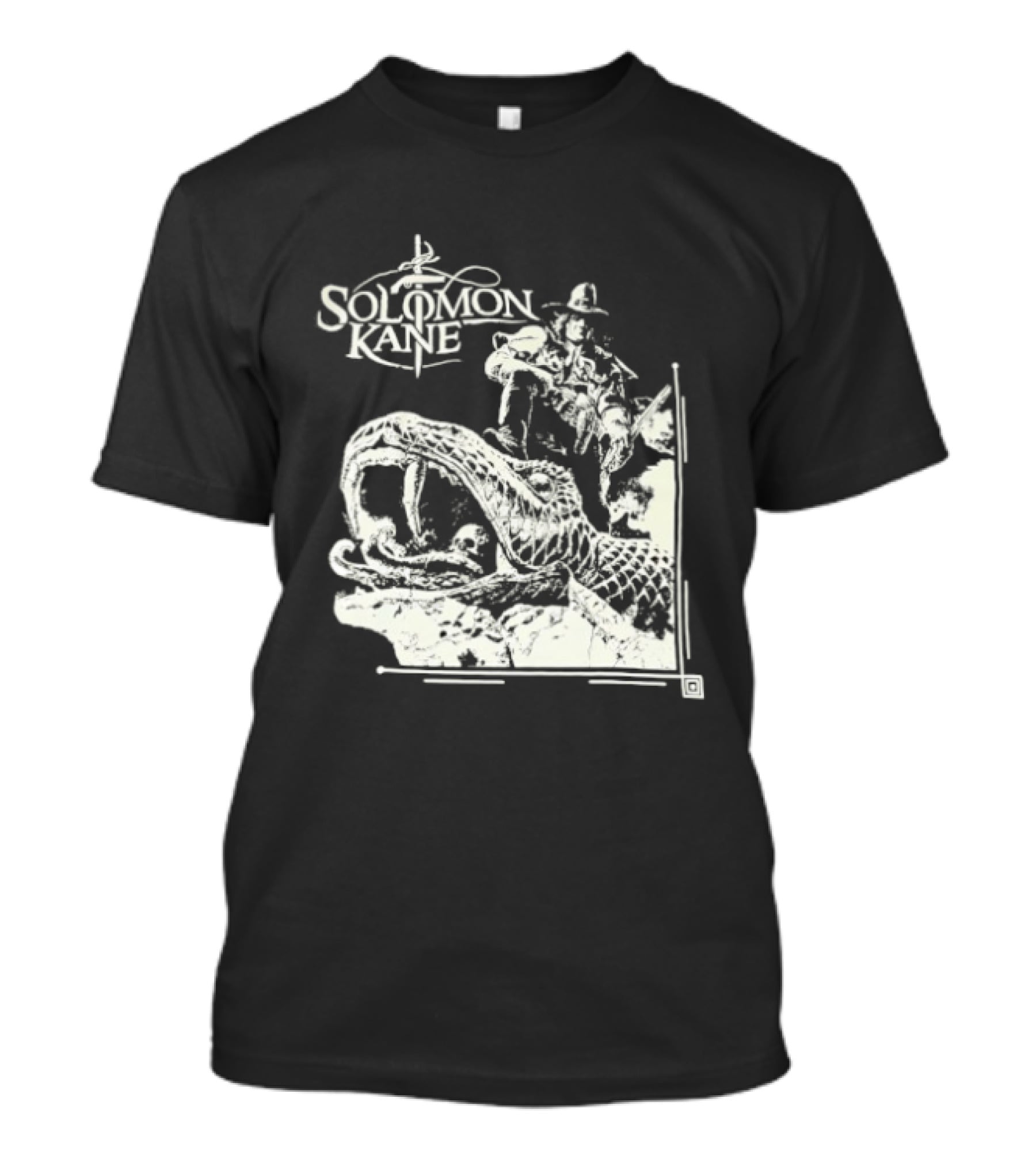 Solomon Kane The Serpent Ring Illustration With Adventure Scene T-Shirt