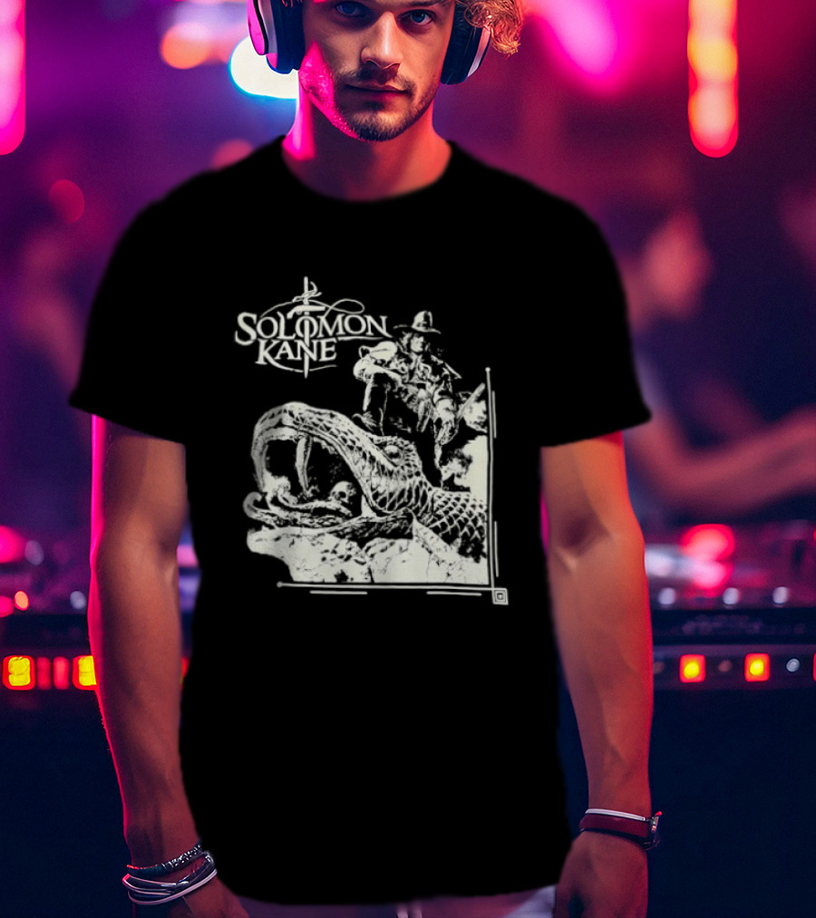 Solomon Kane The Serpent Ring Illustration With Adventure Scene T-Shirt