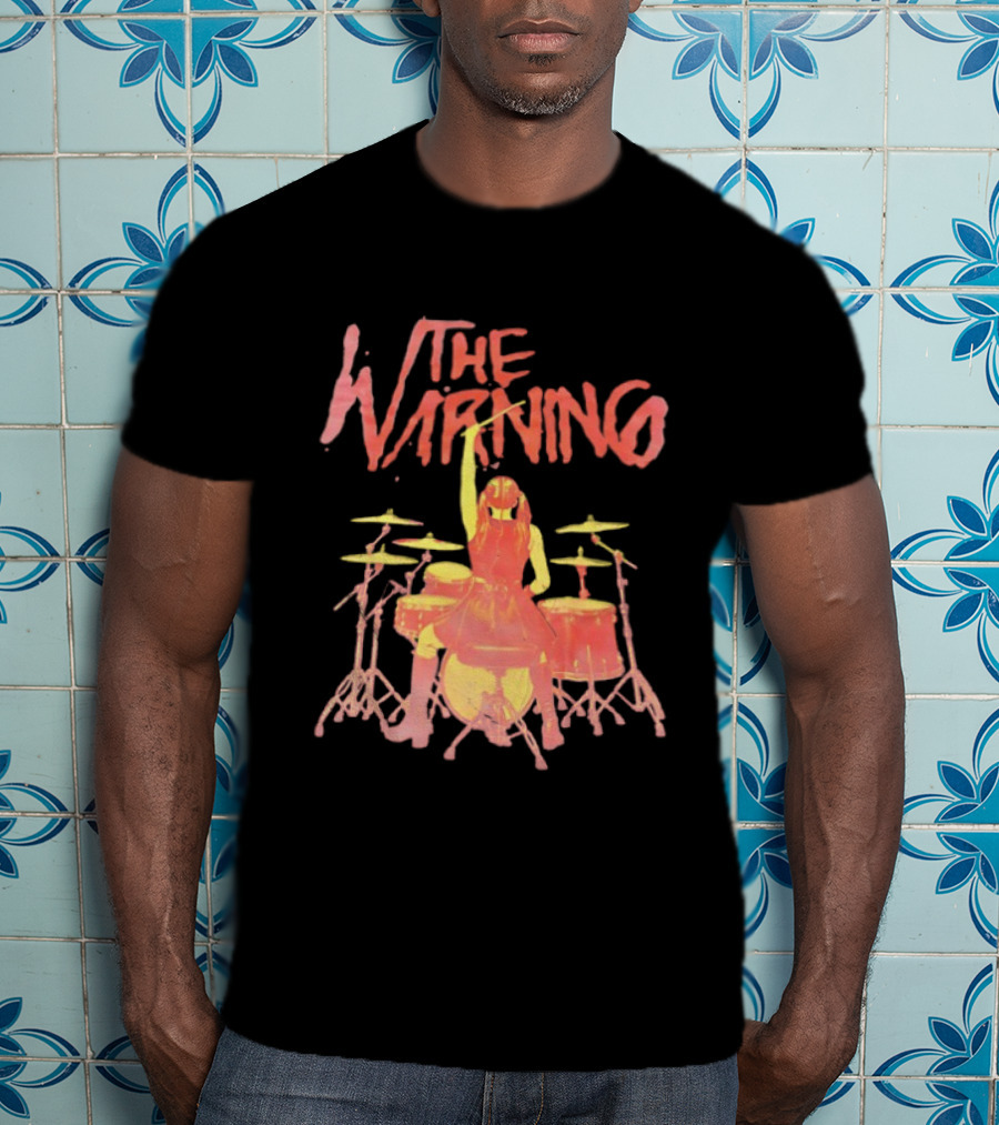 The Warning Band Vintage Drummer Silhouette Music Fans T-Shirt