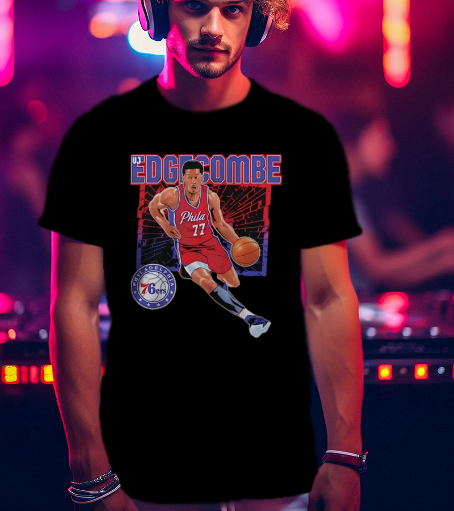 VJ Edgecombe Philadelphia 76ers NBA Phila 77 Basketball Player T-Shirt