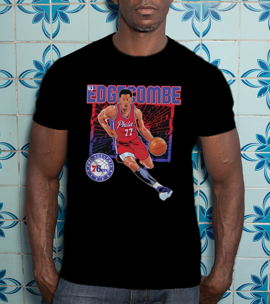 VJ Edgecombe Philadelphia 76ers NBA Phila 77 Basketball Player T-Shirt