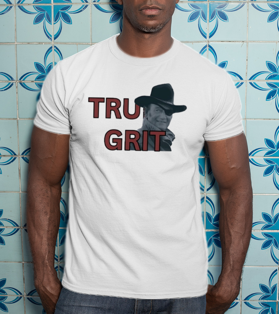 True Grit Marshal Reuben J. Cogburn Cowboy Movie Icon T-Shirt