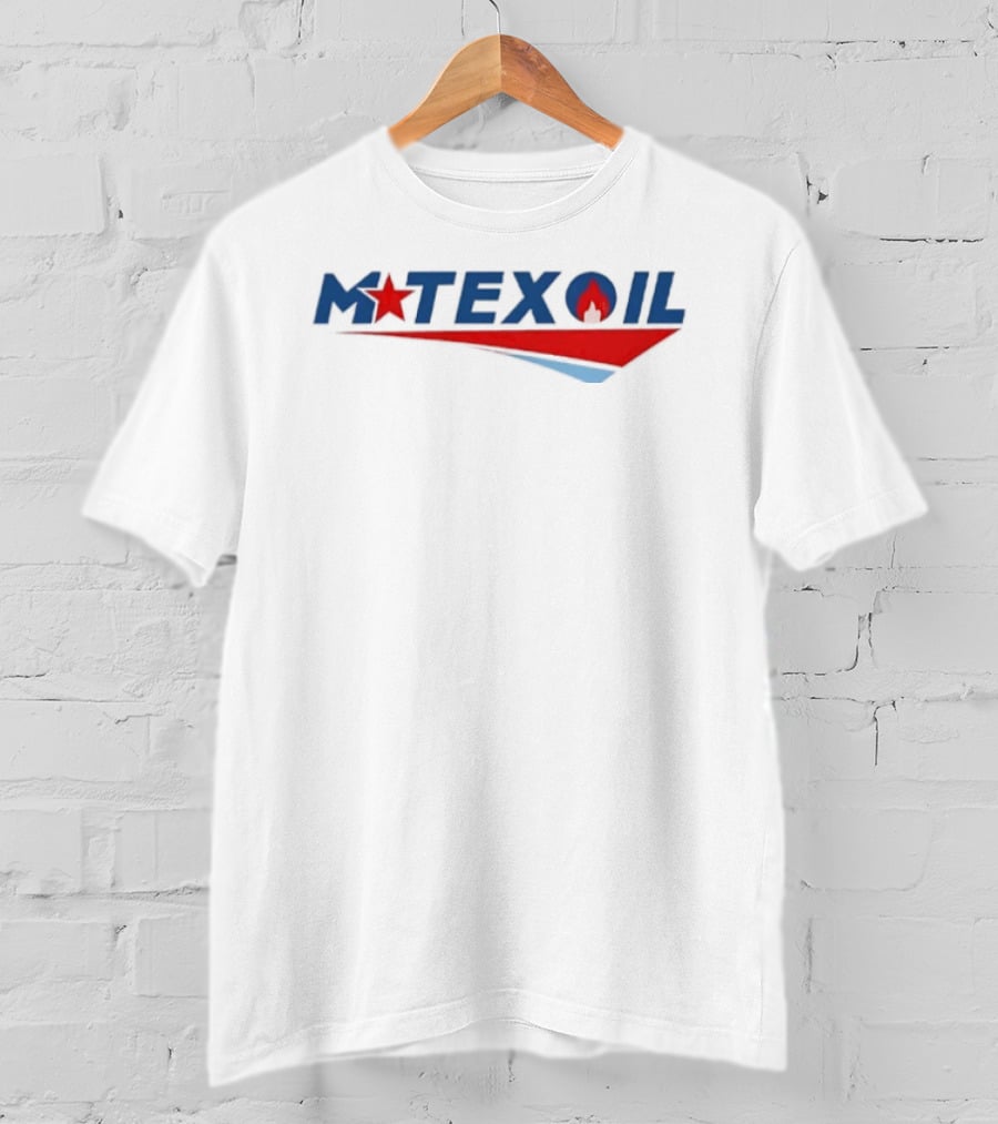 Mtex Oil Red Star Blue Triangle Oil Drop Symbol T-Shirt