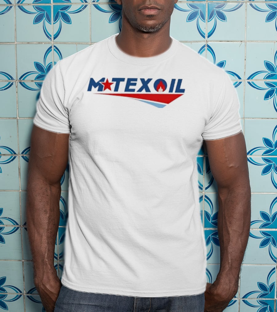 Mtex Oil Red Star Blue Triangle Oil Drop Symbol T-Shirt