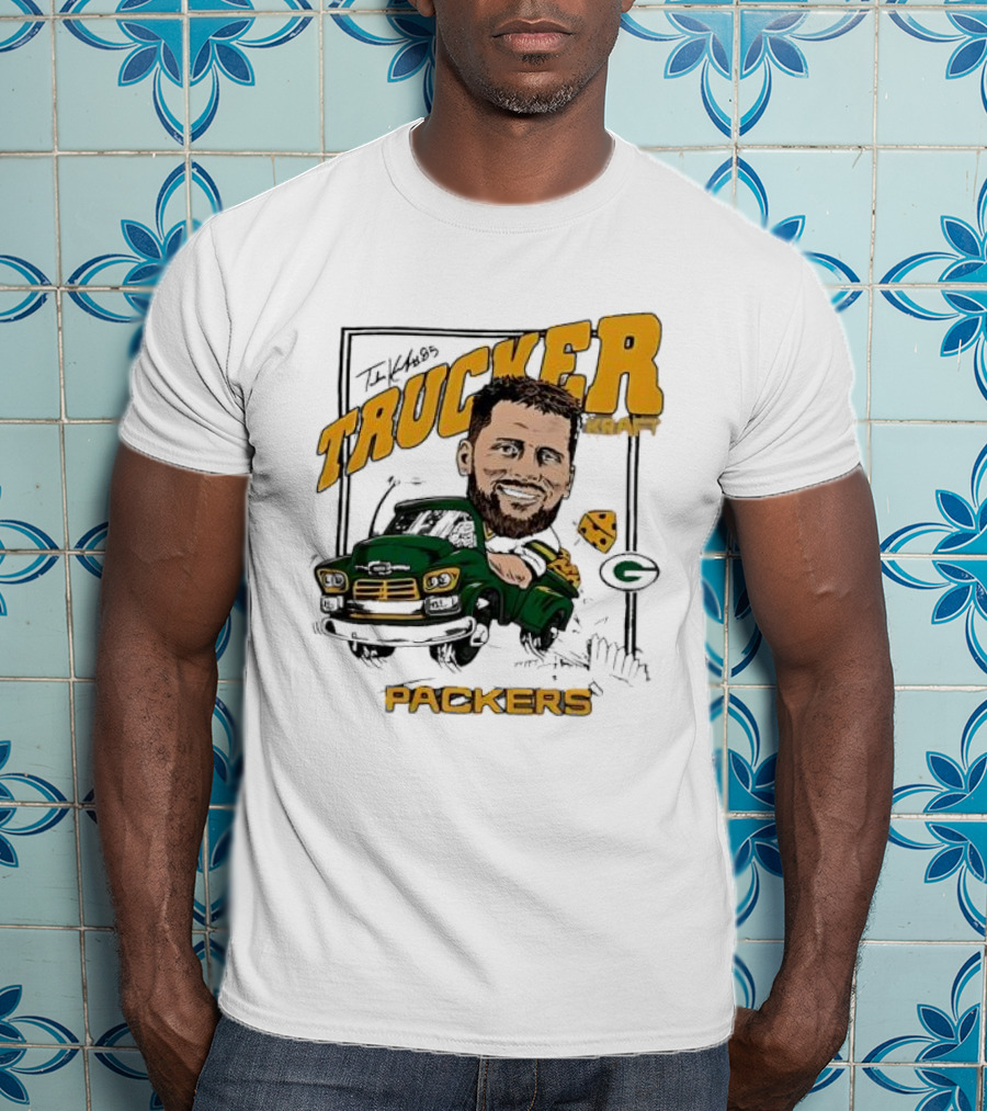 Green Bay Packers Trucker Kraft Cartoon Graphic T-Shirt