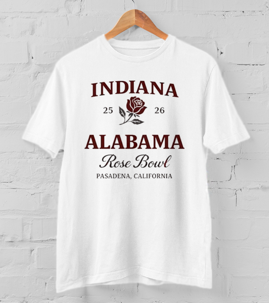 Indiana Alabama Rose Bowl Pasadena 2025-2026 T-Shirt