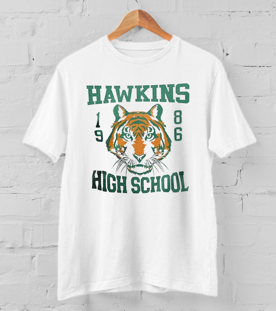 Hawkins High School 1986 Tiger Face T-Shirt