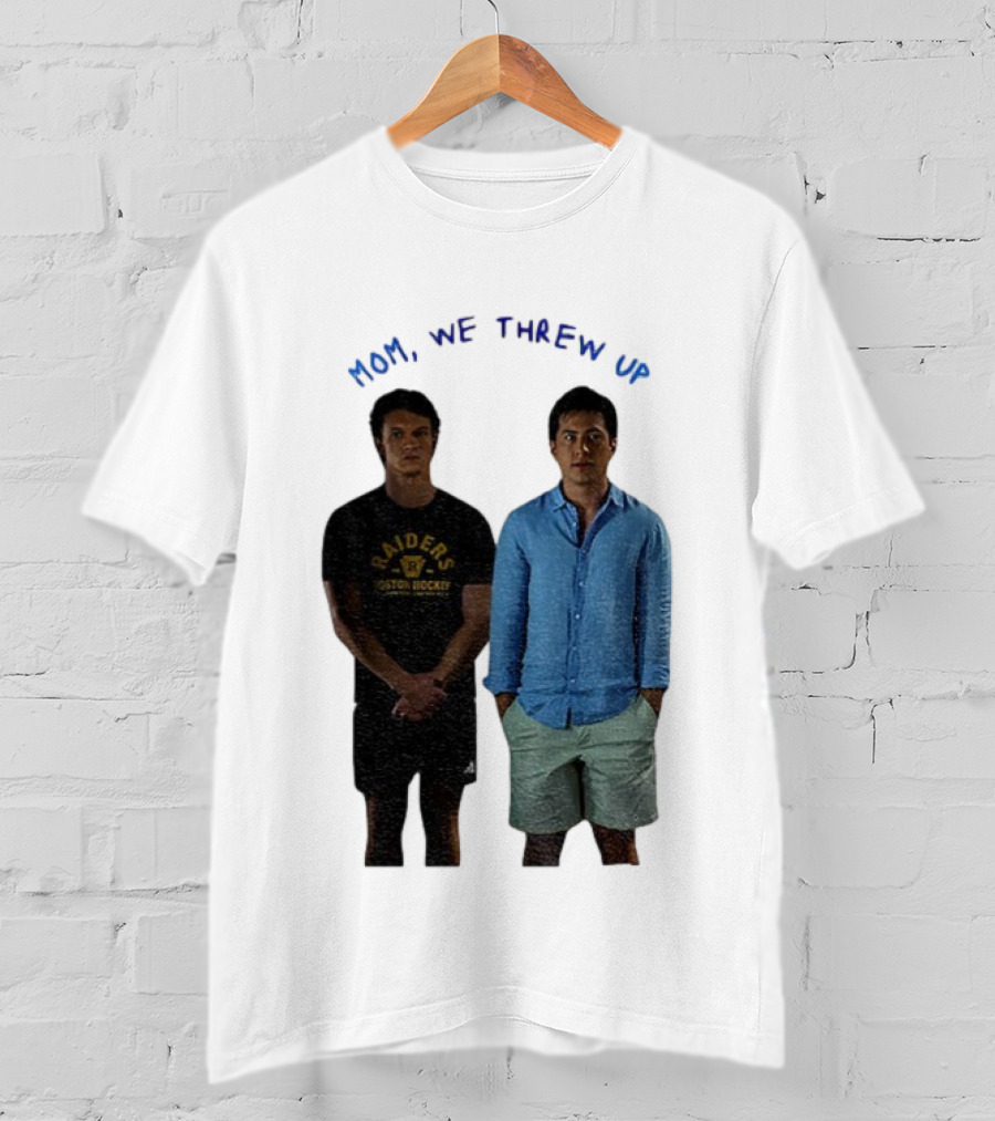 Mom We Threw Up Raiders Boston Hockey Heated Rivalry T-Shirt