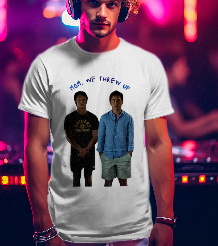 Mom We Threw Up Raiders Boston Hockey Heated Rivalry T-Shirt