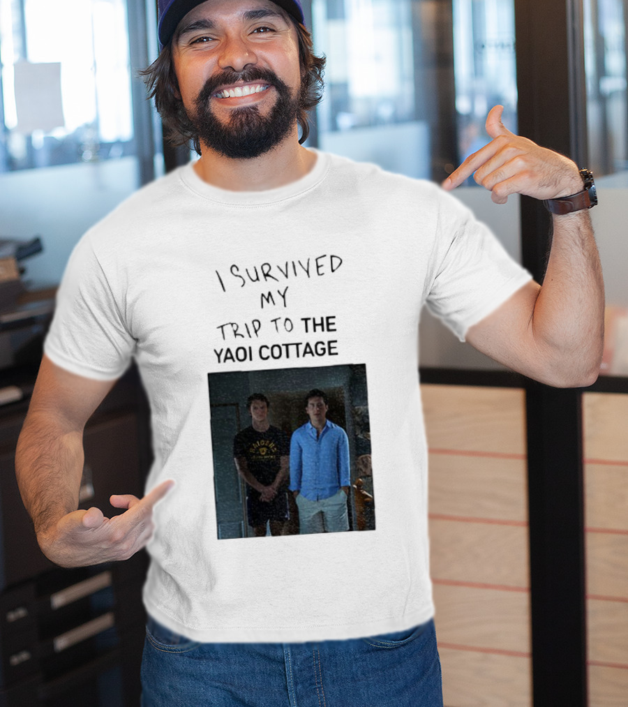 I Survived My Trip To The Yaoi Cottage Heated Rivalry Cottagecore LGBTQ+ Comedy Series T-Shirt