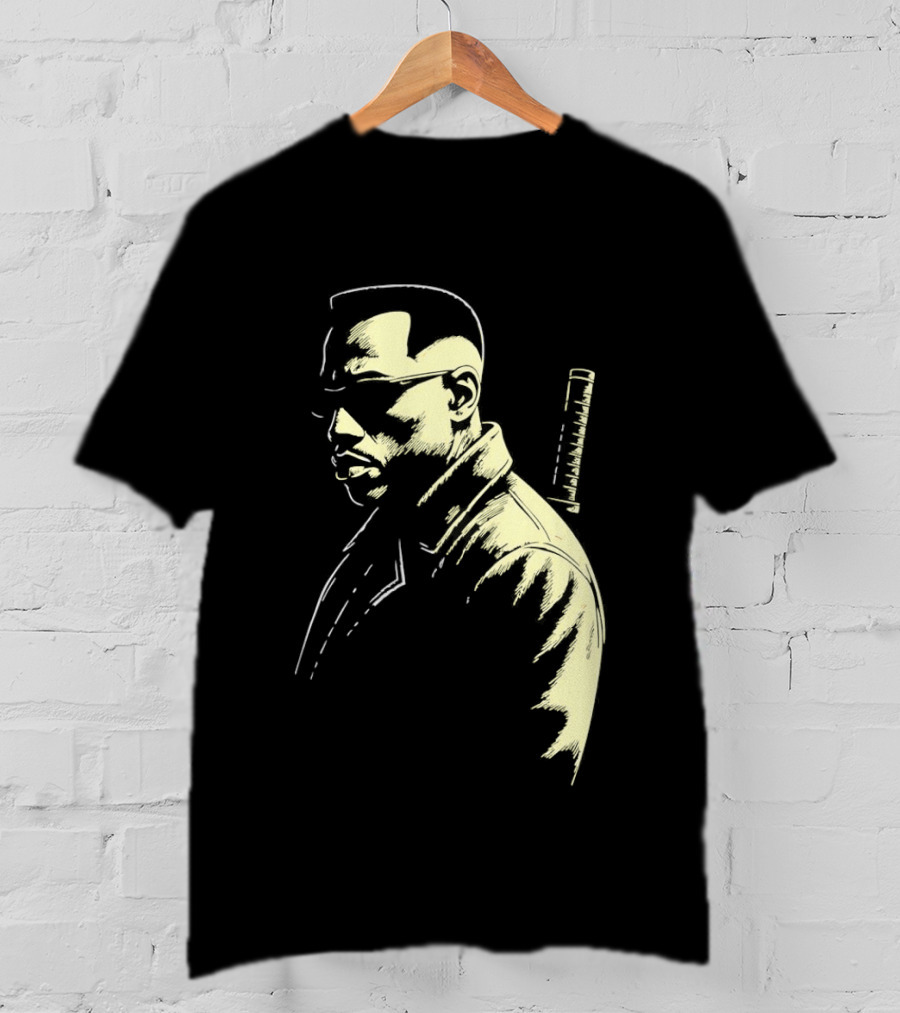 Blade Wesley Snipes Vampire Hunter Classic Samurai Sword T-Shirt